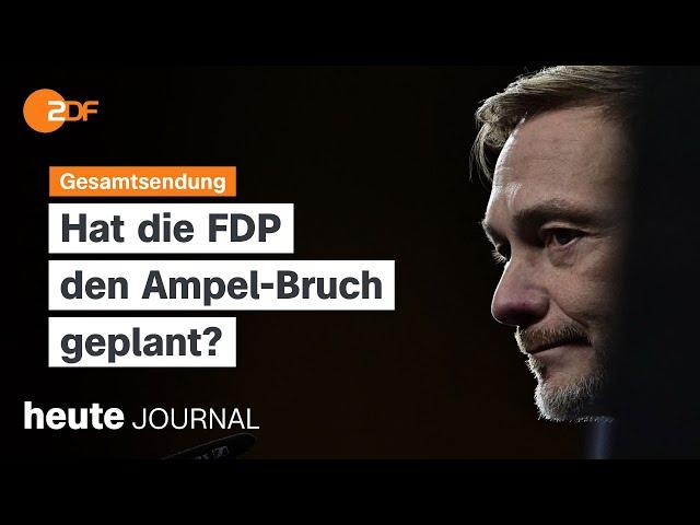 heute journal vom 16.11.2024 Ampel-Bruch, neue Doppelspitze der Grünen, G20-Gipfel