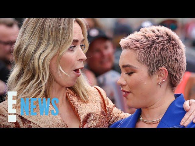 Florence Pugh Saves Emily Blunt From Nip Slip on Red Carpet | E! News