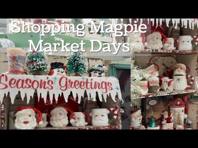 VINTAGE CHRISTMAS MARKET & WHAT I BOUGHT ~ SHOP WITH ME - Magpie Market Days Southern Illinois