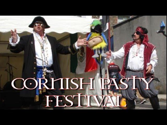 LIve Cornish Pasty Festival Cornwall. Pirateers performing the Cornish Pastie Song