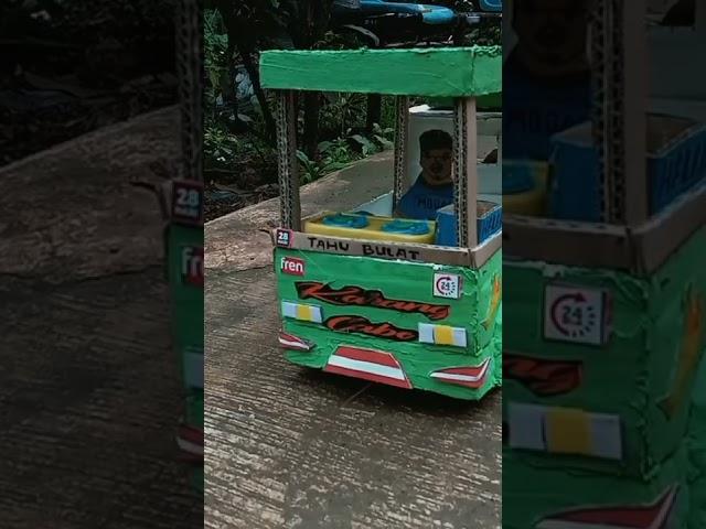 miniatur truk dari kardus bekas #cinematic #miniatur #trukoleng #mainananak #truk #mobil #anak