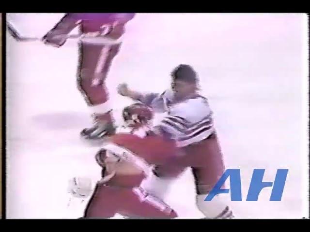 AHL ?. ?, 1991 Guy Larose,BNG v Al Conroy,ADI Binghamton Rangers Adirondack Red Wings