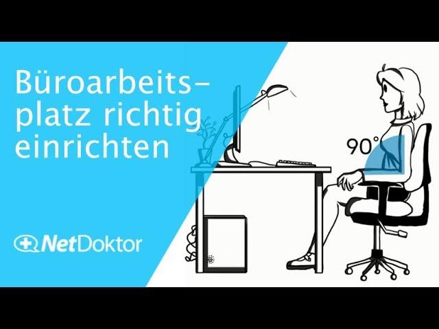 Ergonomischer Arbeitsplatz: Büroarbeitsplatz richtig einrichten - NetDoktor.de