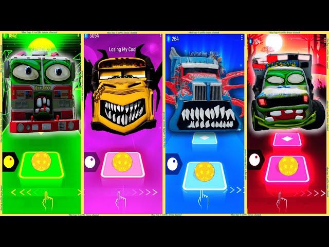 coffin dance - School Bus  Fire Truck Zombie  Ambulance Eater Zombie  Monster Truck | Tiles HOP