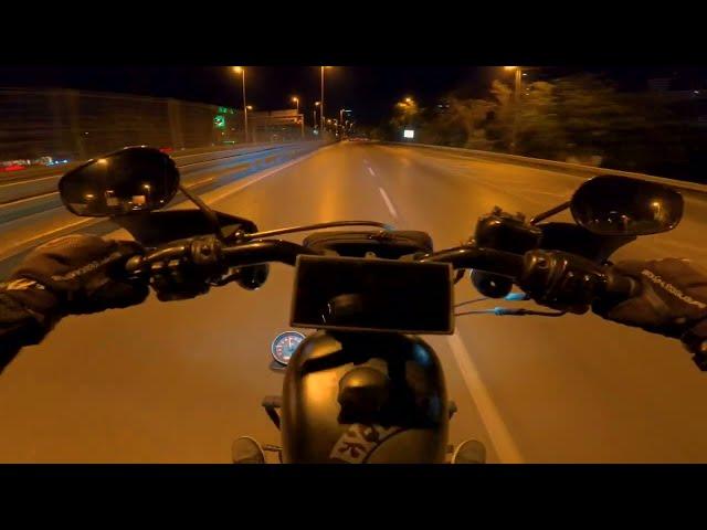 NIGHT RIDE HARLEY DAVIDSON IRON 883 | ACE PRO + DJI MIC 2 | RAW ENGINE SOUND [4K]