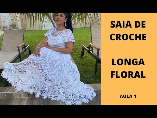 SAIA DE CROCHE LONGA  VIDEO 1 #ARACELLYCOSTAMODACROCHE #500SUBS #SAIALONGACROCHE #SAIADECROCHE