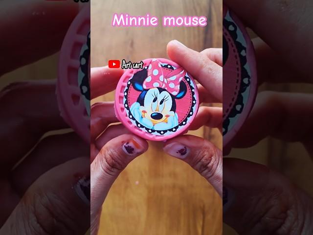 Making cute Minnie mouse clay waffle #shorts