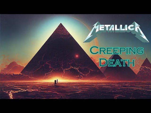 Creeping Death by Metallica - lyrics as images generated by an AI