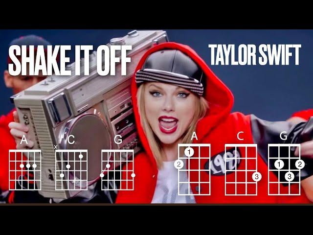 Shake It Off - Play along for guitar, ukulele, keyboard & bass