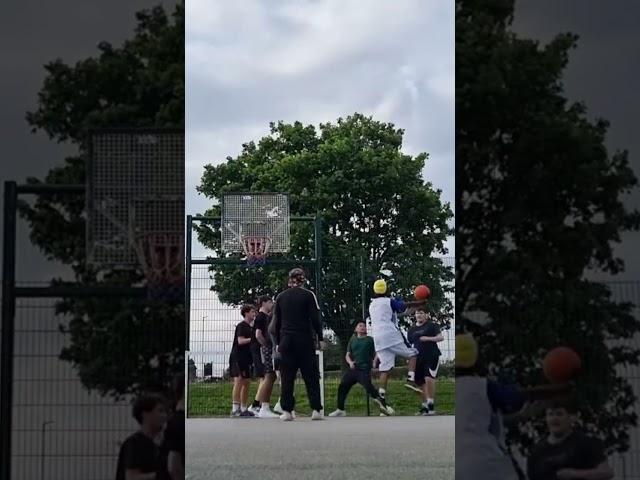 Do it like Kareem, casual hook 🪝 shot  - Delraj Singh #streetball #huddersfield #basketball