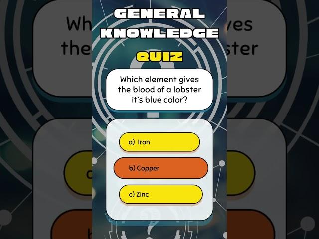 Shorts General Knowledge Quiz Part 7| #triviaquiz#generalknowledgequiz #educationalquiz #quiztrivia