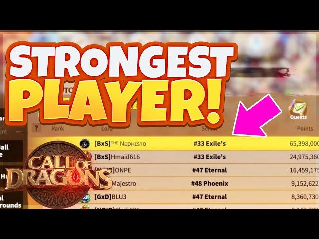 Strongest Player  [ Pushes near 600M Power ] Nephisto | Call of Dragons