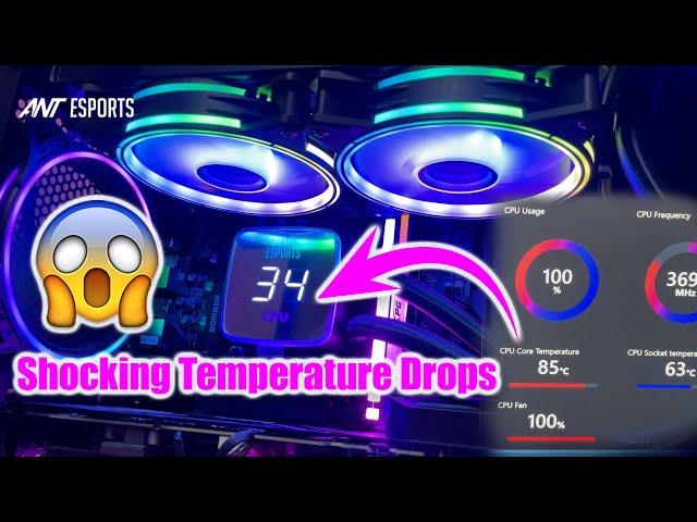 Unboxing the Ant Esports ICE-Flow 240 ARGB CPU liquid cooler: Temperature Comparison Before & After