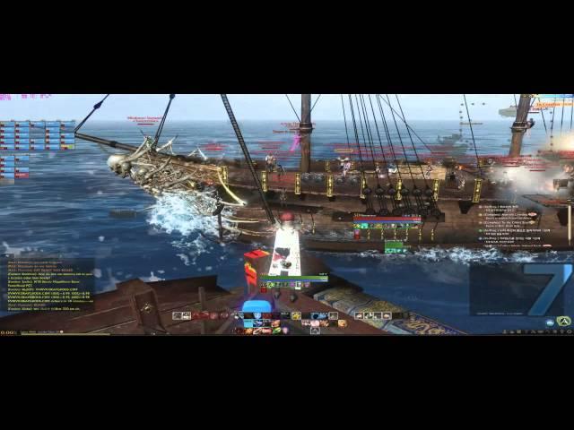 IIPacifistsII Archeage Epic Naval PVP (1 Galleon vs many & a Black Pearl) guild Pacifists