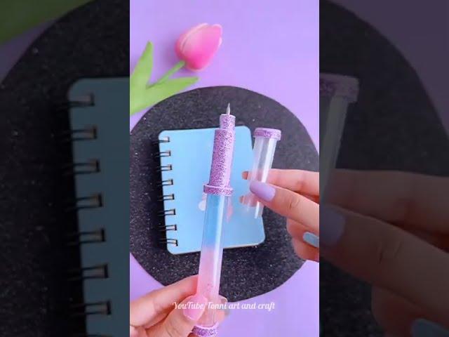 DIY handmade easy pen ️ #shorts #tonniartandcraft #youtubeshorts #art
