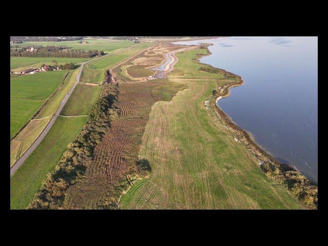 Dronevlucht over Mokkebank aanleg erotisch viscentrum Heen en Terug