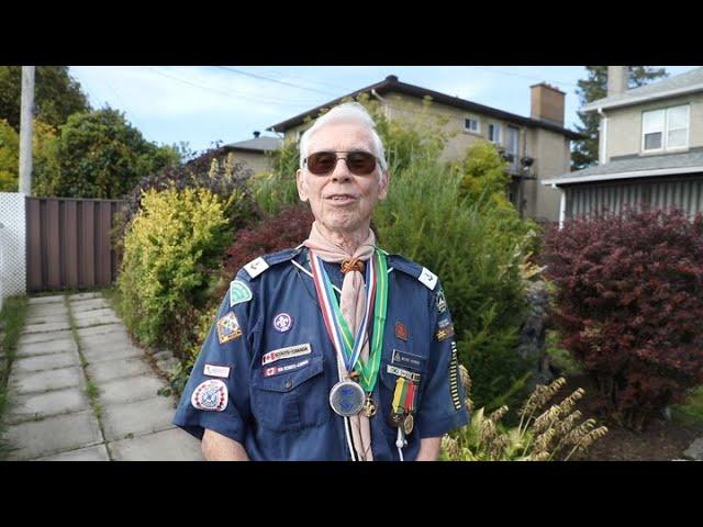 Eighty-six-year-old "Scouter Wayne" wins back his role as Scout leader