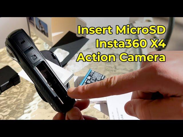 Insta360 X4 Action Camera MicroSD Tutorial - Where to Put the MicroSD