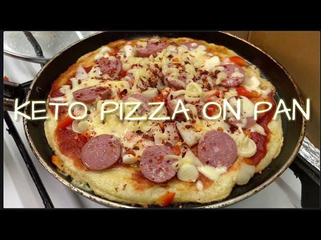 NO BAKE KETO PIZZA ON PAN IN JUST 5 MINS. | QUICK AND EASY THIN CRUST HUNGARIAN PIZZA