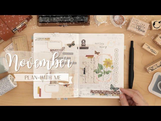 November Bullet Journal Setup | November Plan with Me | Collage Journal | B6 Notebook | Sterling Ink