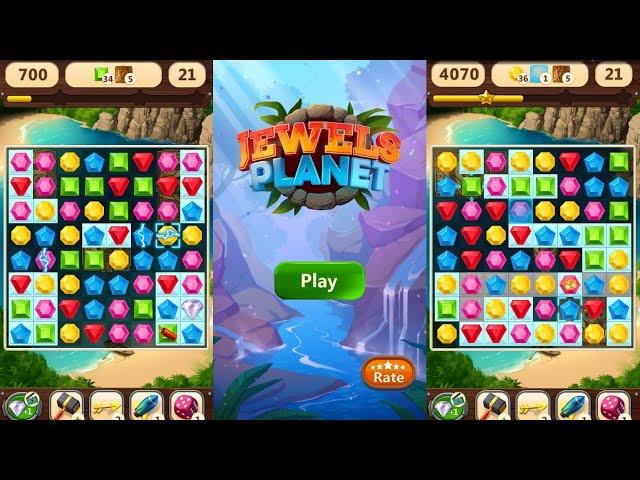 Bermain Games - Jewels Planet Free Match 3 & Puzzle by Teskin Part 7 ( Gameplay Android )