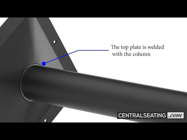 Outdoor Steel Table Base Leg Assembly Instructions and Description, Size 30x30 Cross Model TBO3030