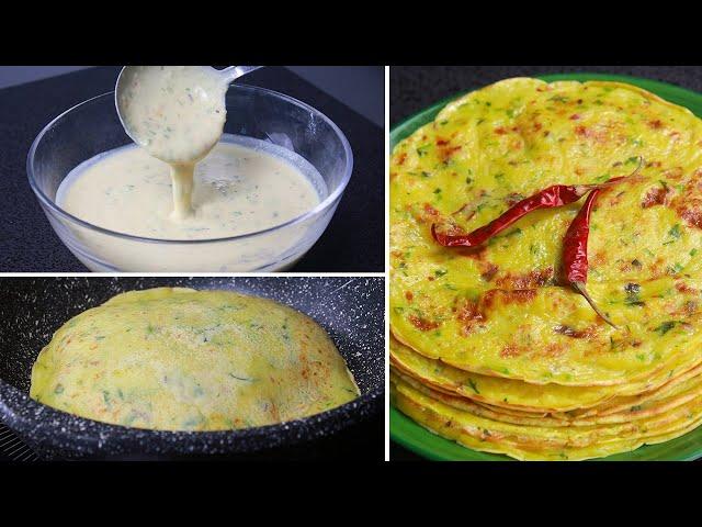 Aloo Paratha Recipe with Liquid Dough in 5 mins | No Rolling No Kneading