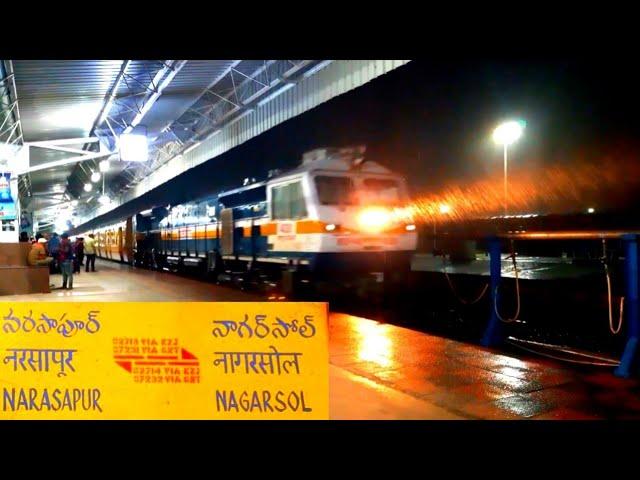 NAGARSOL NARASAPUR  Express Full Journey Compilation 02714 |Monsoon Journey || Special ||