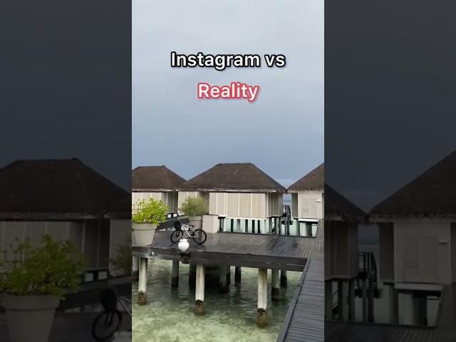 Instagram vs reality  #shorts #travel #instagram #reality #viral #reels #maldives #beach #sea #fyp