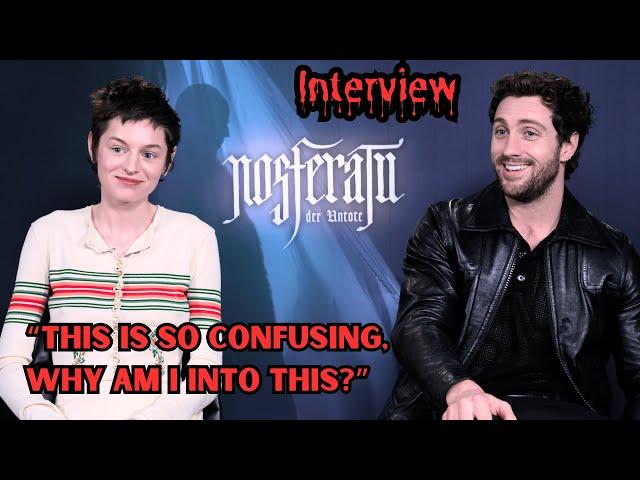 NOSFERATU 🩸 Interview | Emma Corrin, Aaron Taylor-Johnson