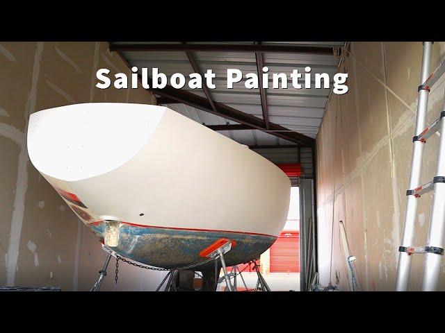 Sailboat refit Ep12 Fairing & Painting the topsides with AlexSeal.