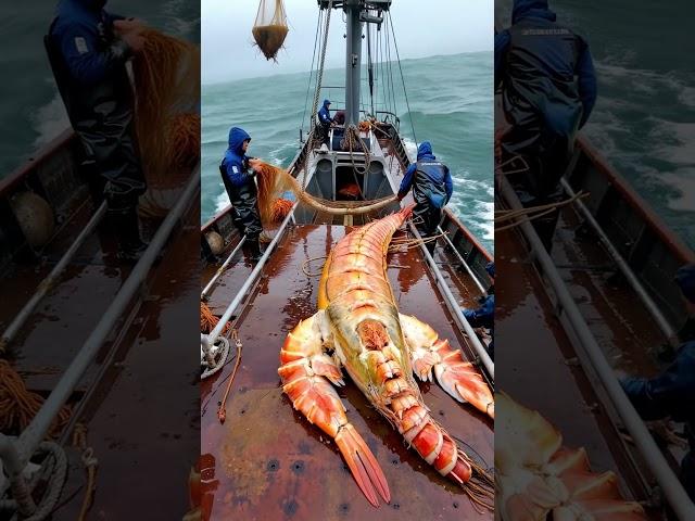 GIANT sea creature caught by fishermen