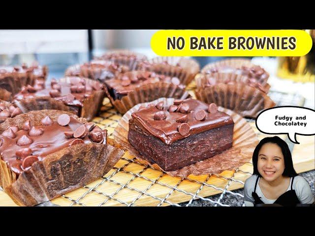 Fudgy and Chocolatey NO BAKE BROWNIES!