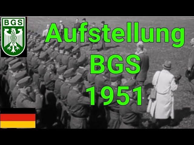 1951 Aufstellung des Bundesgrenzschutz (BGS) Parade mit Dr. Lehr Kar98k