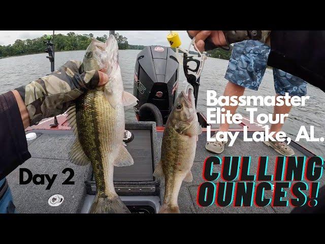 Bassmaster Elites - Lay Lake Alabama - Day 2 - Culling Ounces!