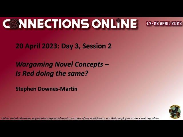 CO23 D3S2: Wargaming Novel Concepts -- Is Red doing the same?