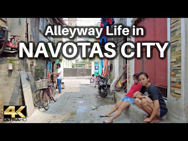 ALLEYWAY LIFE in Navotas City Metro Manila Philippines - Walking Tour [4K]