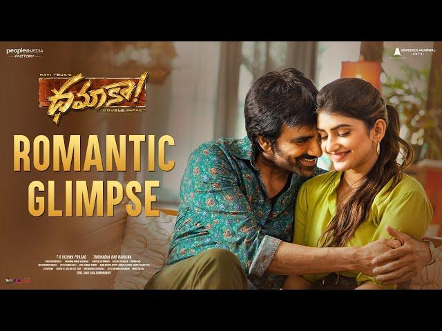 Dhamaka Movie Romantic Glimpse | Ravi Teja | Sreeleela | Bheems Ceciroleo | Thrinadha Rao Nakkina