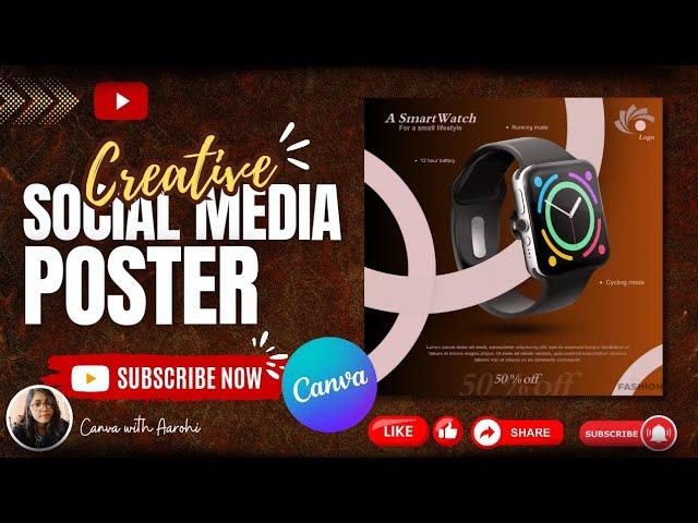 HOW TO DESIGN SOCIAL MEDIA POSTER ON CANVA #canvatutorial #canvadesign #design #canva #graphicdesign