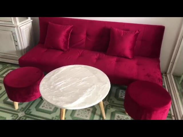BỘ GHẾ SOFA BED GIƯỜNG MÀU ĐỎ ĐÔ Ở THẾ GIỚI SOFA SÀI GÒN TP hcm