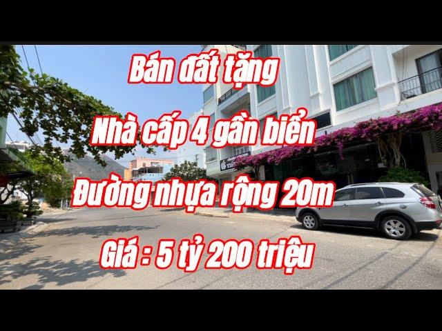 (T680) BÁN ĐẤT TẶNG NHÀ CẤP 4 đường nhựa rộng 20m gần biển | phường vĩnh hoà | TP Nha trang