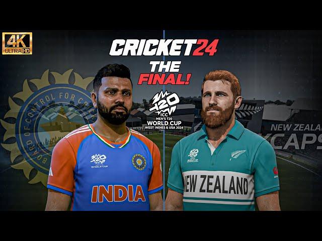 India vs New Zealand | The Final | T20 World Cup 2024 | A Last-Ball Thriller!  | Cricket 24 #7