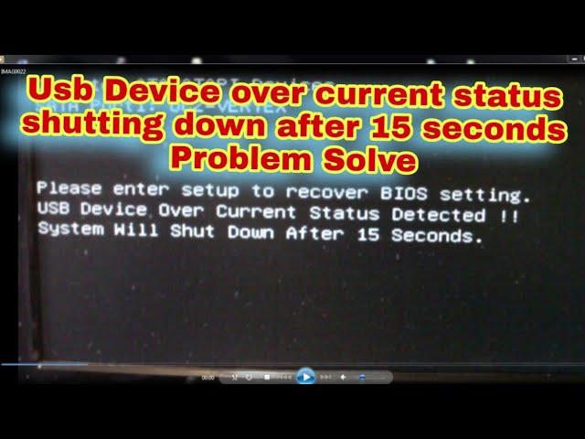 Fixit Usb Device over current status shutting down after 15 seconds Problem