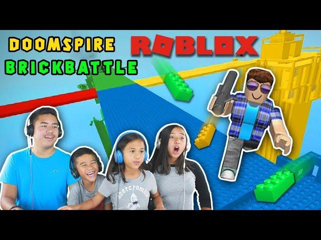 WE'RE BACK!!! DOOMSPIRE BRICKBATTLE | ROBLOX GAMEPLAY | Minecraft Ethan, Emma, Aubrey & Aaron