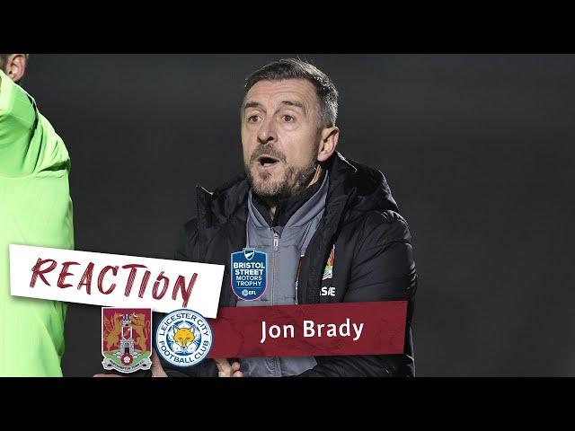 Jon Brady reflects on the Bristol Street Motors Trophy win over LeicesterCity under 21s