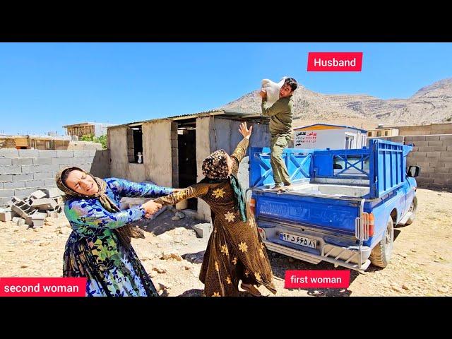 The second wife confronts the first wife to assert her rights with the help of her husband.