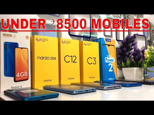Redmi 9i | Realme Narzo 20A | Realme C12 | Realme C3 | Tecno Spark Power 2 Air | Under 8500 Mobile 