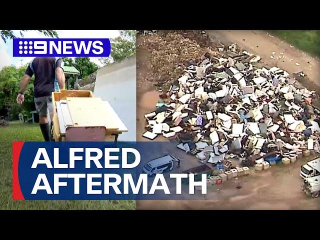 Conditions ease in storm-hit regions but flood warnings remain in Queensland | 9 News Australia