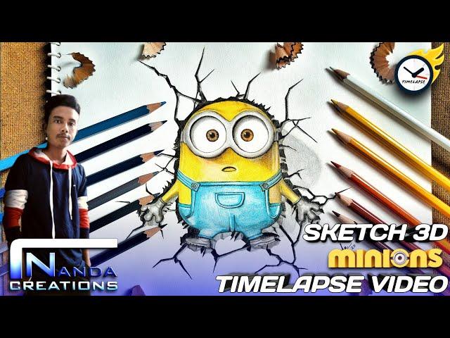 How to draw bob minion easy step by step | nandacreations