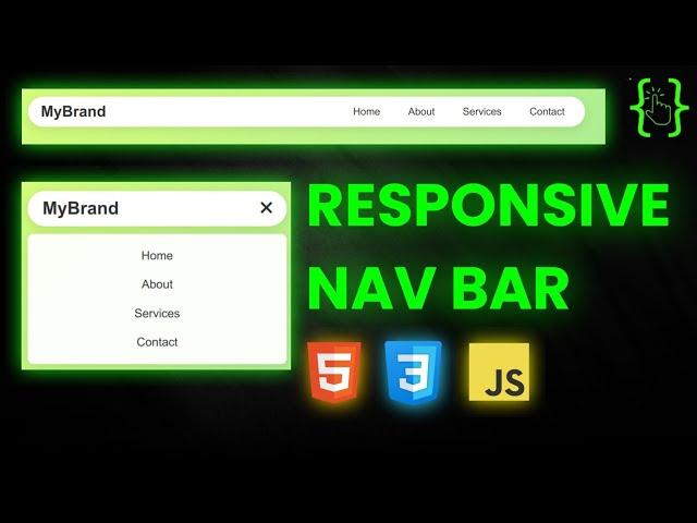 Responsive Navbar HTML CSS Javascript | navigation bar in html and css responsive